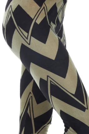 Women's Regular Chevron Pattern Leggings