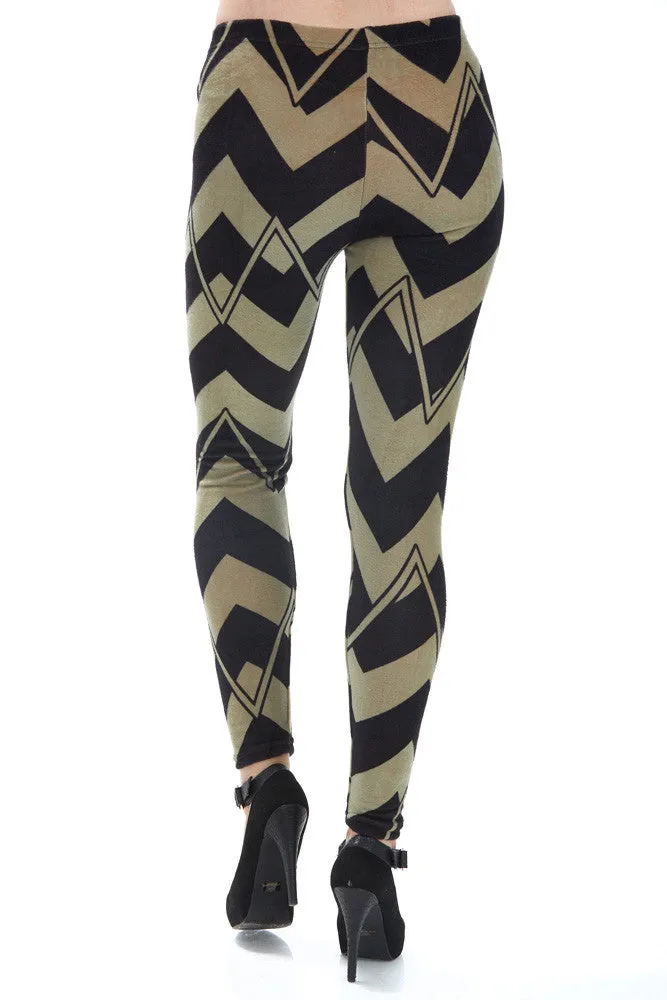 Women's Regular Chevron Pattern Leggings