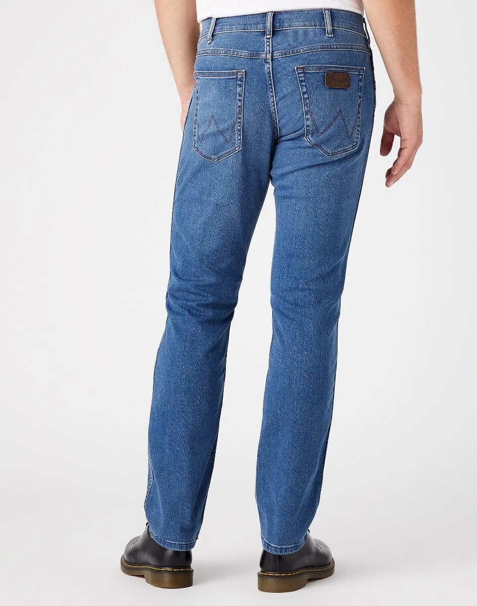 Wrangler Greensboro Straight Denim Jeans Bright Stroke