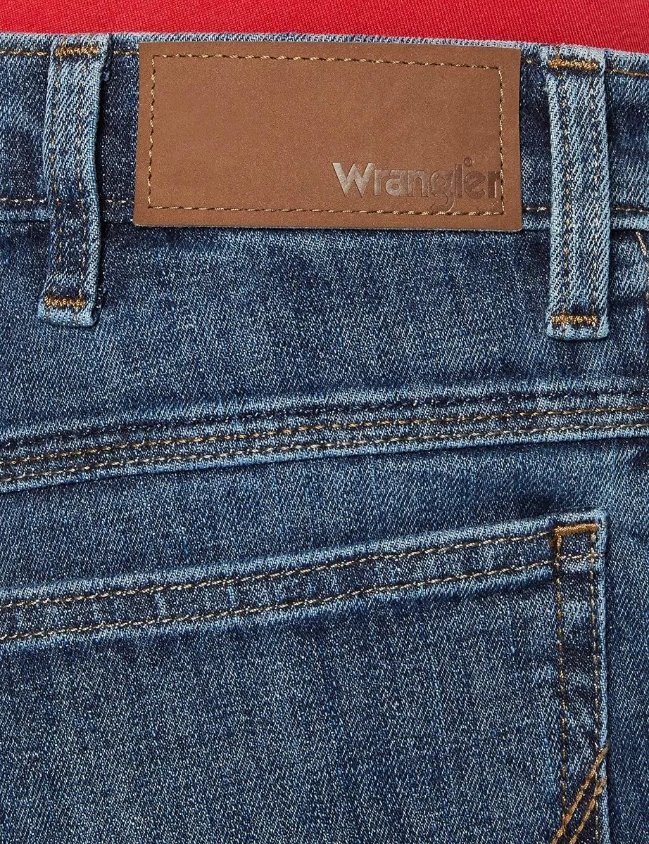 Wrangler Red Kabel Straight Stretch Denim Jeans Dark Stone